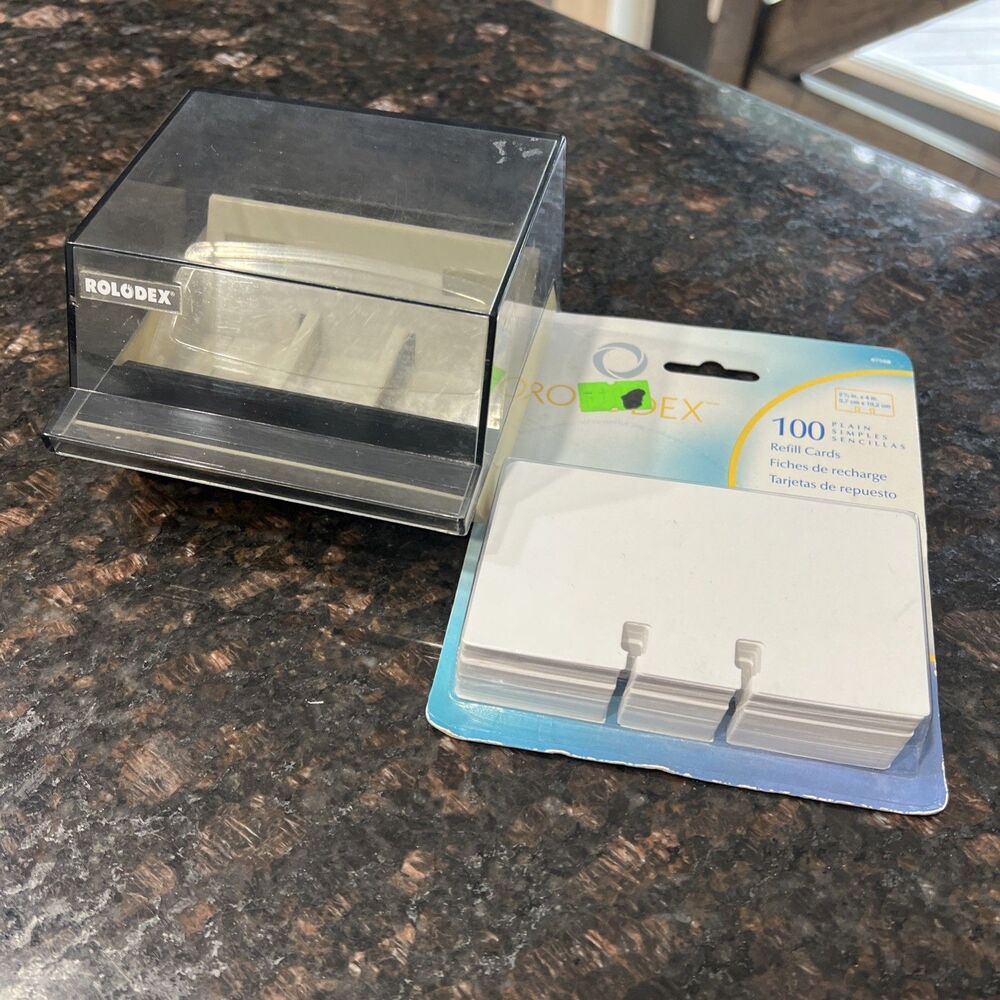 Rolodex︱ Plastic S-300C ︱Small︱With New Un-opened Package of Refill Cards
